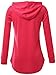 JayJay Women Lace Up High Low Sweat Casual Long Sleeve Hoodie Lightweight Sweatshirt