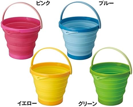 Amazon Co Jp グリーン 折りたたみバケツ ソフト シリコン 7 8l ばけつ ガーデニング 防災グッズ コンパクト カラフル ホーム キッチン
