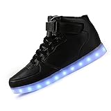 URUOI Fashion 8 Colors Of Light High-Top LED Light Up Shoes Sneakers for Women Men Girls Boys