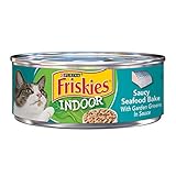 Purina Friskies Indoor Wet Cat Food, Indoor Meaty Bits Saucy Seafood Bake in Sauce - (24) 5.5 oz. Cans