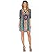 Womens Bohemian Dress,Xinantime Neck Tie Vintage Printed Ethnic Dresses (XL)