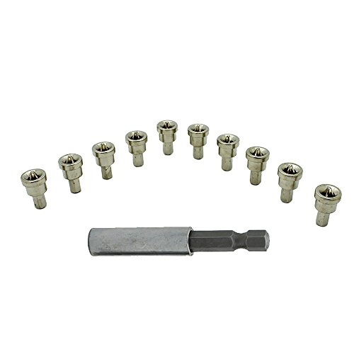AUTOTOOLHOME 10pc Drywall Screw Bits Setter Dimpler PH2 Magnetic Bit Holder for Plasterboard - Thumbnail 3