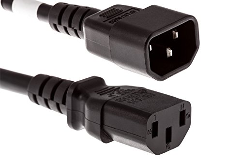 InstallerParts 6Ft Power Cord C13-C14 SVT 250V 10 Amp Black