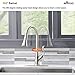 APPASO Brushed Nickel Kitchen Faucet, Single Handle Kitchen Faucet with Pull Down Sprayer, Stainless Steel High Arc, Neoperl Aerator, CUPC-Certified Pull-Out Hose, Water Supply Tubing, and Valve Core