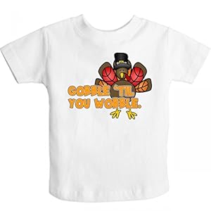 Gobble Til You Wobble Thanksgiving Shirt for Toddler Boys