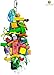 SunGrow Bird Chew Toy, Attractive and Colorful Wooden Blocks and Ropes, Boredom Buster, Exercise Tool, Perfect for Cockatiel, Budgie, Indian Ringneck, Senegal Parrot and Other Birdiesthumb 1