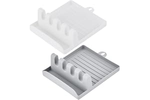 2PCS Plastic Utensil Rest Kitchen Tool Holder Multifunctional Spoon Rest Kitchen Accessories