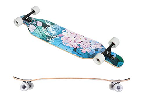 VOLADOR 42inch Freeride Longboard Complete Cruiser (Drop Through Deck - Camber concave)(Petunia) - Thumbnail 2