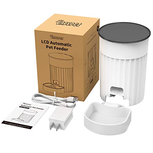 DADYPET Automatic Cat Feeder 3L Programmable Timer Memory Setting Pet