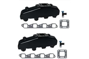 FASWORX Two Cast Iron Exhaust manifolds Compatible with Mercruiser 7.4L, 8.2L, 454, 502