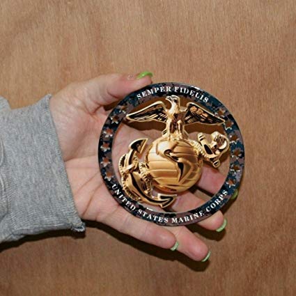 USMC Round Emblem Truck SUV Auto Decal Magnet