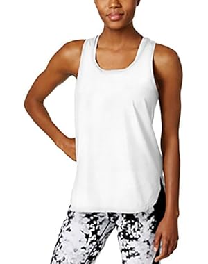 Performance High-Low Hem Tank Top Small White