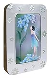 Tree-Free Greetings Noteables Notecards In Reusable Embossed Tin, 12 Card Assortment, Recycled, 4 x 6 Inches, Forget-Me-Not Fairy, Multi Color (76044)