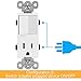 ENERLITES Combination Decorator Receptacle, Residential Grade, 15A/120V, 15A/125V Outlet, UL Listed, 68625-W, 1 Pack, White Paddle Switch