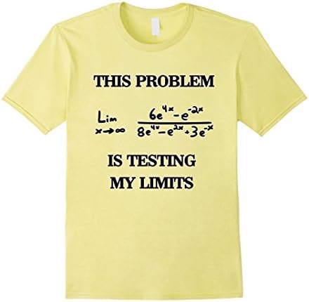 Men's Calculus Limit Funny Tshirt Large Lemon