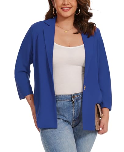LADI TREND Women's Size Lightweight Blazer Open