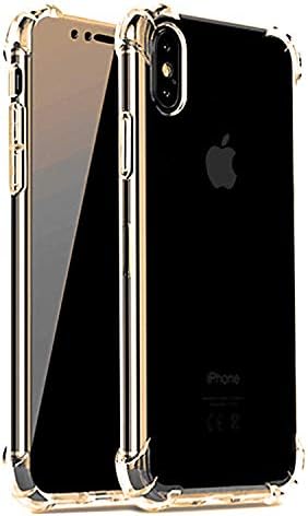 Compatible for iPhone XR Case,6.1" Display Phone, Clear Anti-Scratch,Shock-Absorption Bumper Cover,Reinforced TPU Hybrid Cushion- Gold