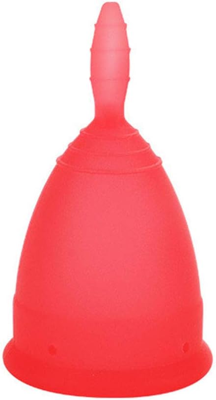 Menstrual Cup Soft Reusable Medical Grade Silicone Period Cup Safe Comfortable for Women Menstrual Menstrual Cups Set A Perfect Alternative Tampons Leak Free Guaranteed,Red,L