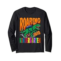 Roaring into Kindergarten Dinosaur Back to School Long Sleeve T-Shirt