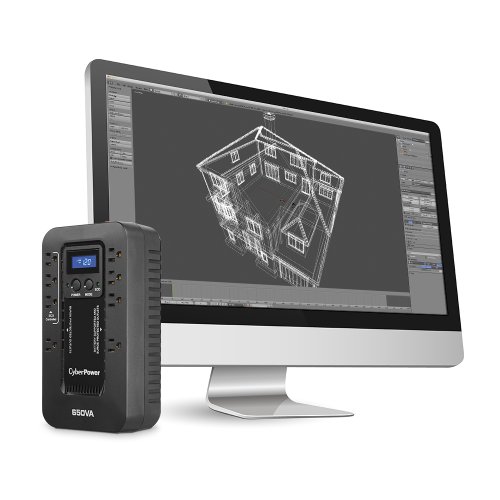 CyberPower EC650LCD Ecologic 650VA/390-Watts Energy Efficient Desktop LCD UPS
