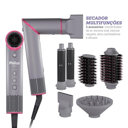 Secador de Cabelos Philco Motor BLDC 1450W PSD16A 127V
