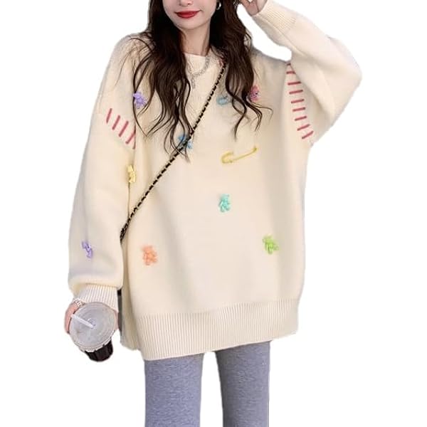 Cute Pullover Sweaters for Women Y2K Oversized Sweater