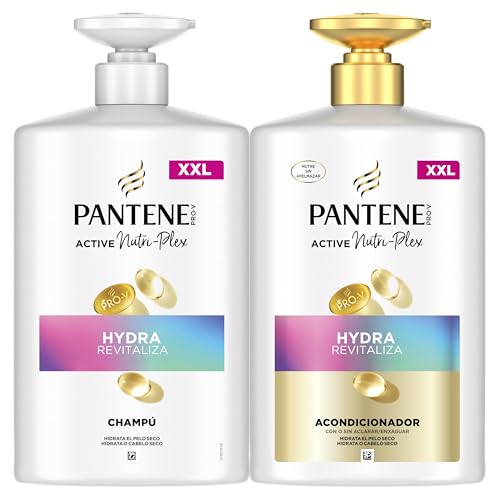 Pantene Pro-V Hydra Revitaliza Shampoo 1000 ml for Normal and Dry Hair, Nourishes and Protects Bonds Without Mineral Oils, Active Nutri-Plex Technology