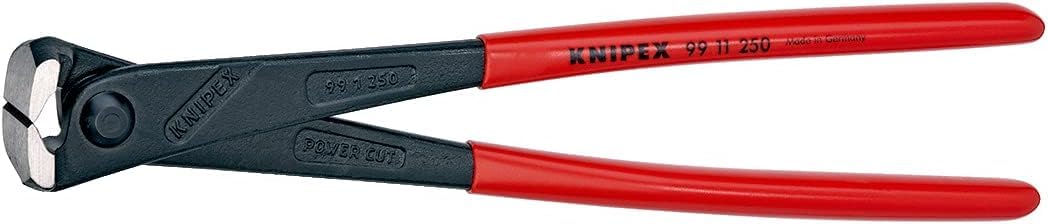Knipex High Leverage Concreters' Nipper high lever transmission black atramentized, plastic coated 250 mm (self-service card/blister) 99 11 250 SB