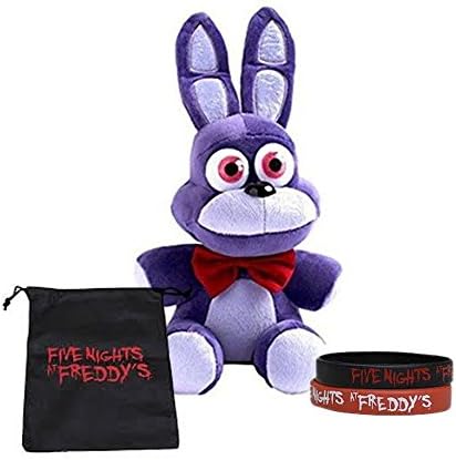 Five Nights at Freddy's 10" Plush Bonnie with 2 FNAF Bracelets and 1 FNAF Storage Bag