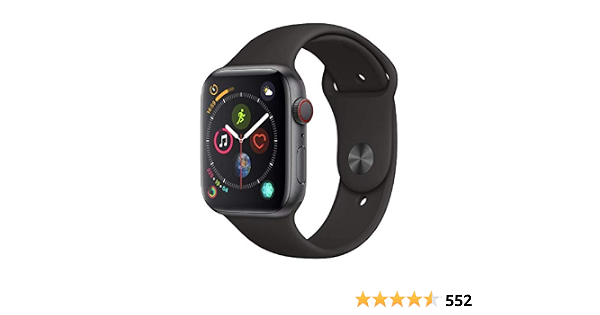 Apple Watch Series 4 (GPS + Cellular, 44mm) - Space Gray Aluminum Case with  Black Sport Band : Buy Online at Best Price in KSA - Souq is now Amazon.sa:  Electronics