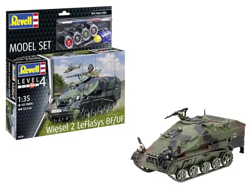 Revell Model Set 63336 Wiesel 2 LeFlaSys BF/UF 1:35 Scale Unbuilt/Unpainted Plastic Model Kit with Accessories