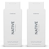 Native Body Wash Contains Naturally Derived Ingredients | For Women &amp; Men, Sulfate, Dye, &amp; Paraben Free Leaving Skin Soft and Hydrated | Charcoal 18 oz (Pack of 2)