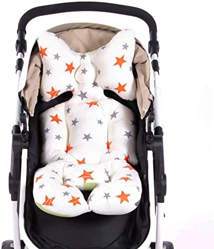 laamei Baby Stroller Cushion Pad, Cotton Breathable Stroller Car High Chair Seat Cushion Liner Mat Cover Protector for Baby Kid Toddler Infants