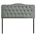 Modway Annabel Tufted Button Linen Fabric Upholstered Full Headboard in Gray