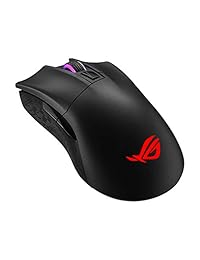 ASUS ROG Gladius II Wireless Optical Ergonomic FPS Gaming Mouse Featuring 16000 DPI Optical, 50G Acceleration, 400 IPS Sensor, Swappable Omron Switches, and Aura Sync RGB Lighting