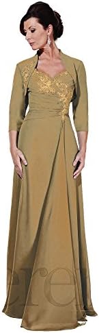 Serena London 17720 Long Chiffon Dress with Bolero Jacket & Beaded Lace Appliques