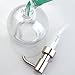 InterDesign Forma Glass Liquid Soap & Lotion Dispenser Pump for Kitchen or Bathroom Countertops, Clear/Brushed Nickel