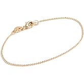 Alexa Leigh Women's 1MM Diamond Cut Ball Chain Bracelet, Yellow Gold, One Size