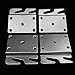 Square 23 (2PCS) Universal Offset Bed Rail Hook Plates/ Brackets Set for Wooden Rails, Pins are on 2 Inch Center, Hardware Included