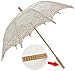 Coxeer Handmade Umbrellas for Bridal Bridesmaid Wedding Decoration, Beige