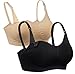 iLoveSIA(R) Women's 2 Pack Maternity Nursing Bra US Size XL, (Black+Nude)/Pack,38BC