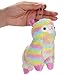 Transer Cute Llama Rainbow Alpaca Llama Rainbow Alpaca Stuffed Plush Doll Gifts (Colorful)