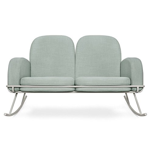 Nursery Works Ami 3 Piece Rocker Loveseat Cushion Set in Seafoam - Thumbnail 2