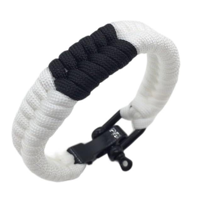 OSS-BJJ Combat Sports - Brazilian Jiu Jitsu Ranked Bracelet - BJJ Wristband - Jiu Jitsu Bracelet - Selection of Colours (White, 24) — image 1