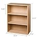 Furinno Pasir 3-Tier Open Shelf Bookcase, Steam Beech