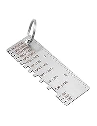 Calibre de espesor de alambre y hoja de metal, acero inoxidable, medidor de espesor, medidor de alambre de metal.