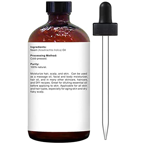 MAJESTIC PURE Neem Oil 100 Pure Cold Pressed Great for Skin Care