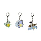 Pokemon Center Metal Charm Set, Squirtle/Wartortle/Blastoise