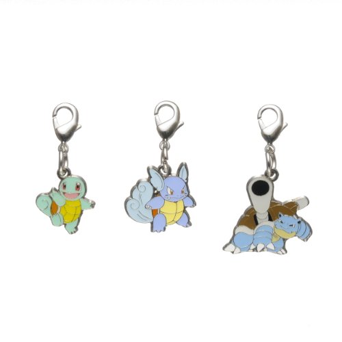 Pokemon Center Metal Charm Set, Squirtle/Wartortle/Blastoise