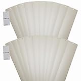 DALIX PVC Vertical Replacement Slats Curved Smooth Ivory 94.5 x 3.5 (20-Pack)